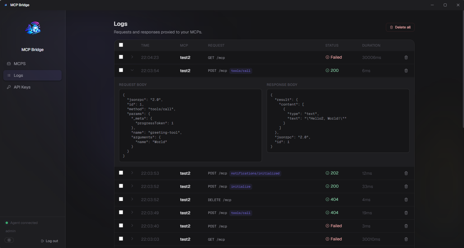 logs dark